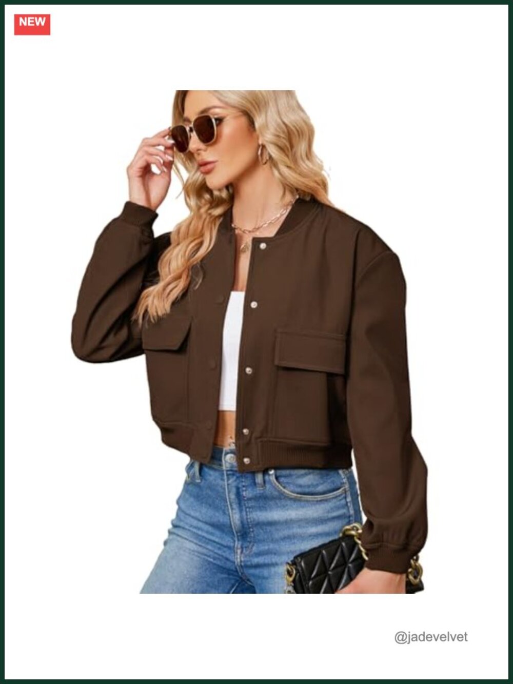 Cropped Bomber Jacket Casual Varsity Women 2026 Trendy